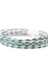 Blue Enamel Silver Bangles Set of 6pcs