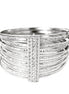 [PLUS SIZE] Luxurious Design Silver Bangles with Rhinestone Set of 15pcs