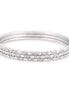 Silver-Tone Crystal Set Of 3 Bangles