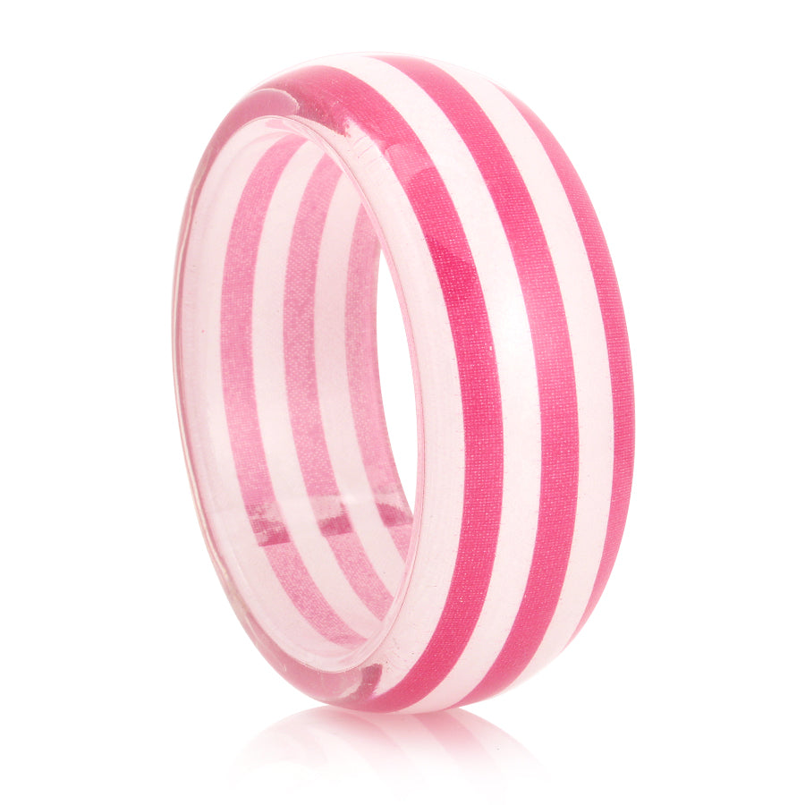 Pink And White Stripe BANGLES