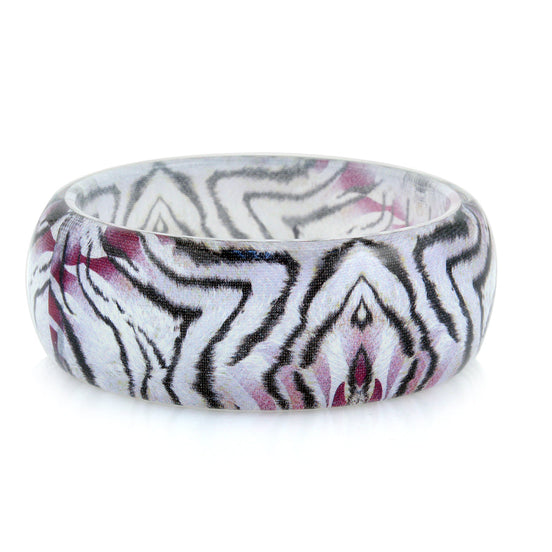 Black White And Pink Animal Print Bangle