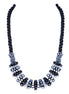 Jet and Hematite Mixed Bead Twist Cotton Rope Necklace