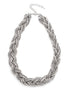 Rhodium-Tone Metal Twisted Chain Necklace