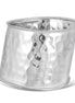 Silver-Tone Metal Hammered Plus Size Cuff