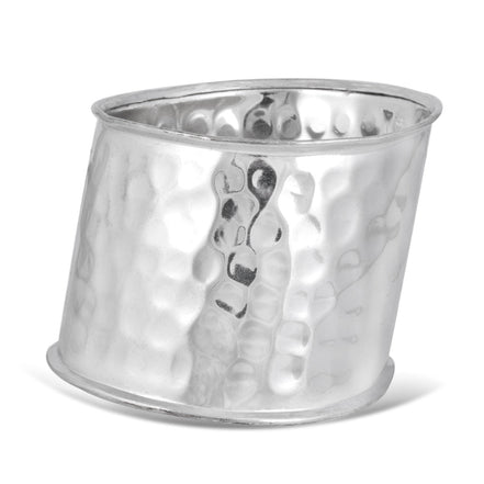 Silver-Tone Metal Hammered Plus Size Cuff