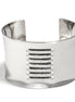SHINY FINISHED RHODIUM CUFF BRACELET