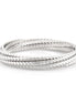 Rhodium Tone Set Of 7 Bangles