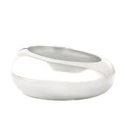 Shiny Silver Thick Hinged Bracelet