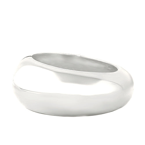 Shiny Silver Thick Hinged Bracelet