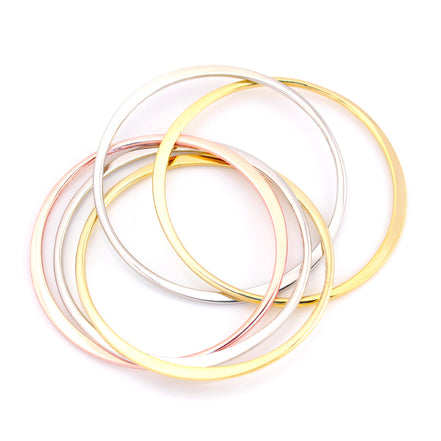 Tri-Tone Set Of 5 Bangles