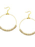 Clear Glass Crystal 50mm Gold Round Earrings 