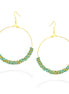 Gold-Tone Aqua Blue Crystal Earrings