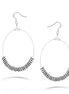 Silver-Tone Black Crystal Earrings