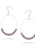 Silver-Tone Garnet Crystal Earrings