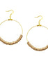 Amy Glass Crystal 50mm Gold Round Earrings 