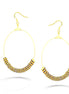 Gold-Tone Amethyst Crystal Earrings