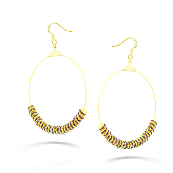 Gold-Tone Amethyst Crystal Earrings