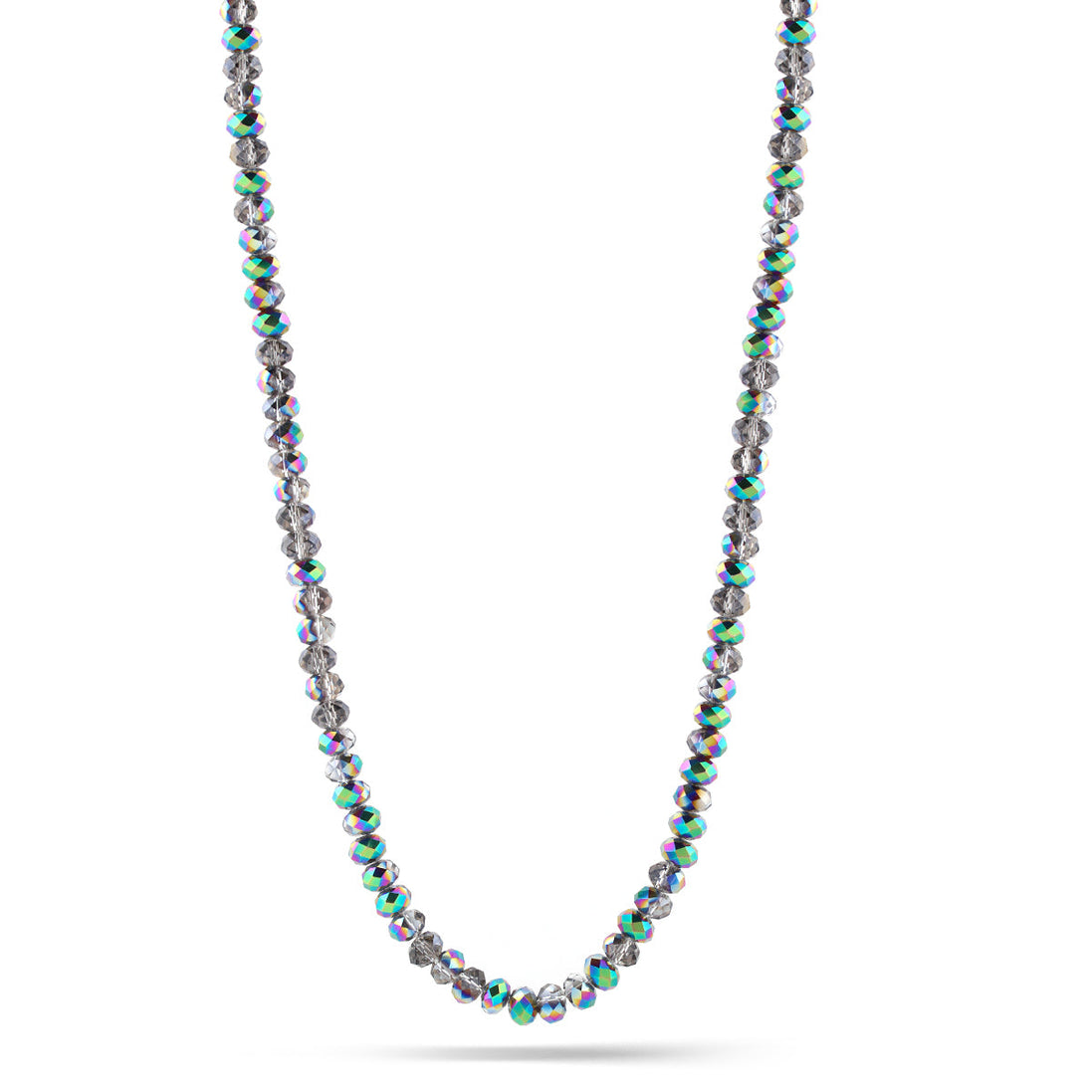 Rainbow  Glass Crystal Beads Necklace