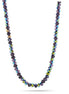 Purple And Olive Glass Crystal Beads Necklace
