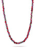 Red And Olive Glass Crystal Beads Necklace