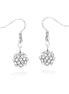 Silver-Tone Round Crtstal Earrings