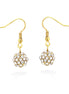 Gold-Tone Round Crystal Earrings