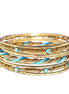 Twist Beaded Set of 9 PCS Gold Indian Bangles  