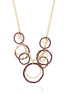 Gold-Brown-Tone Round Link Necklace