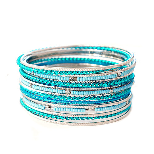 TURQUOISE BANGLES  #BNG18631_TURQ (OA24/B432)