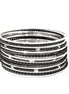 Black Seed Beads with Silver Bangles Set of 17pcs