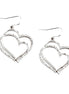 Forever Love Double Heart Silver Earring