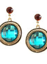 GOLD TURQUOISE EARRING  #SE30613_GLD-TRQ (EE7/HF15)