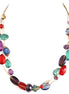 Multi Beads Gold Illusion Necklace