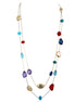Multi Beaded Gold Two-Strand Necklace