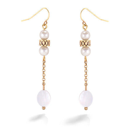 MULTI COLOR GRAY AND WHITE EARRINGS  #SE30763_WHIT-GREY (BE16)