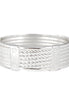 Kont Design Silver Hinged Bracelet 