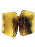 Gold hammered cuffed hinged bracelet