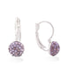 Silver-Tone Purple Earrings