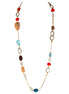 Multi Bead Gold Chain Long Necklace 
