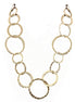 Shiny Gold Round Linked Necklace