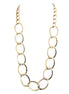Shiny Gold Chain Linked Long Necklace 