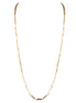 Shiny Gold Metal Beads Long Necklace