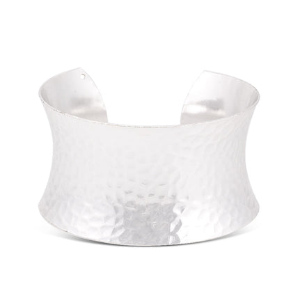 Silver-Tone Hammered Cuff