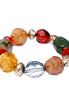 Red and Brown Multi Beads Mixed Stretch Bracelet