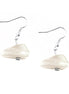 White Stone Bead Silver Earrings 
