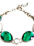 G/GRN/CRM  Indian Style Shiny Green - Gold Bracelet