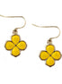 Yellow Four Leaf Clover Earrings