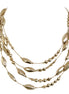Gold Metal Bead Illusion Necklace