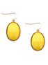 Yellow Round Cut Bead Gold Earrings