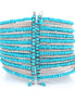 Silver Tone Turquoise Beads Stetch Bracelets